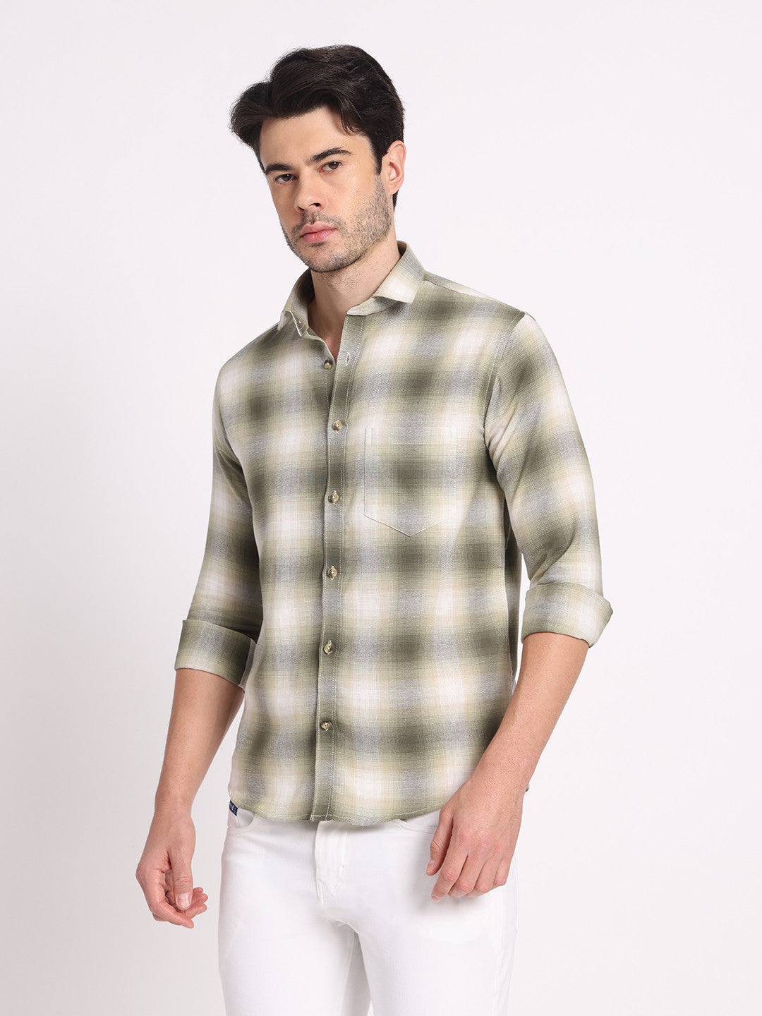 Zerny Men's Checkered Slim Fit Shirt