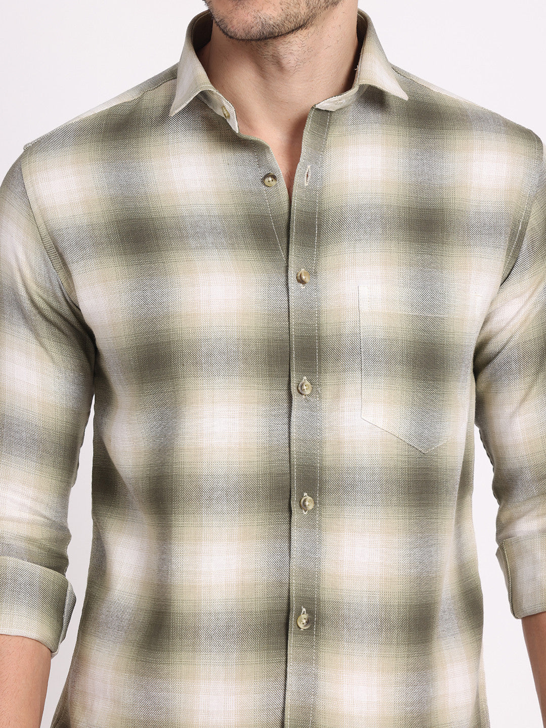 Zerny Men's Checkered Slim Fit Shirt