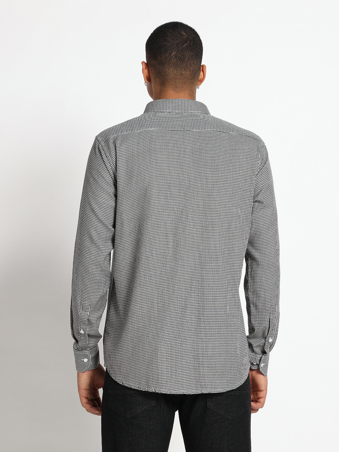 100% Cotton Black Check Shirt