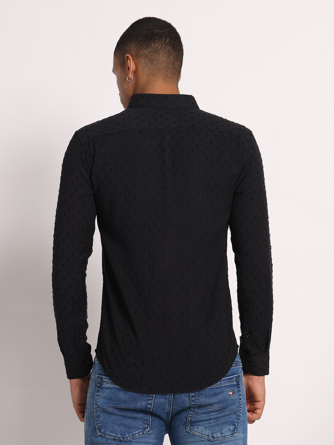 Zerny Black Textured Shirt