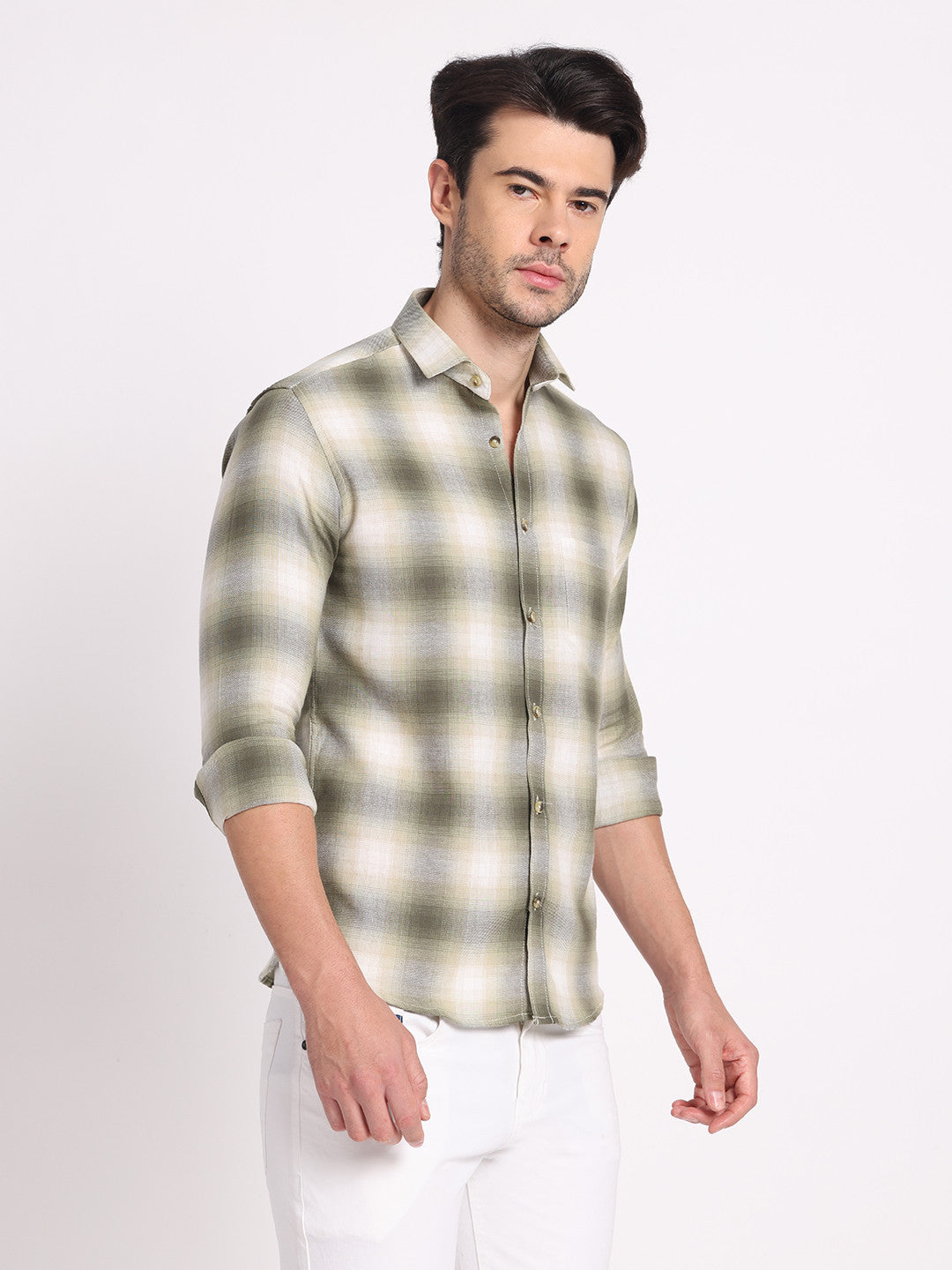 Zerny Men's Checkered Slim Fit Shirt