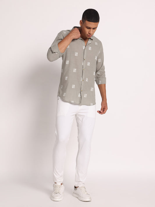 100% Cotton Embroidered Shirt