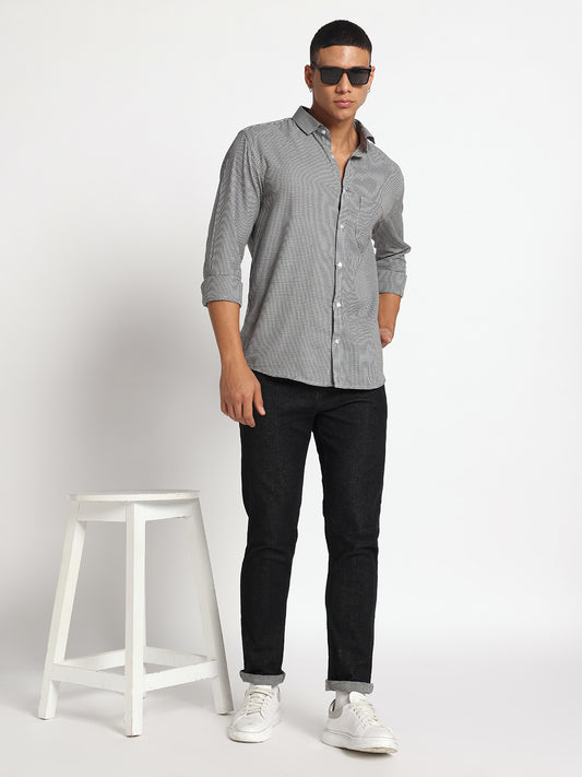 100% Cotton Black Check Shirt