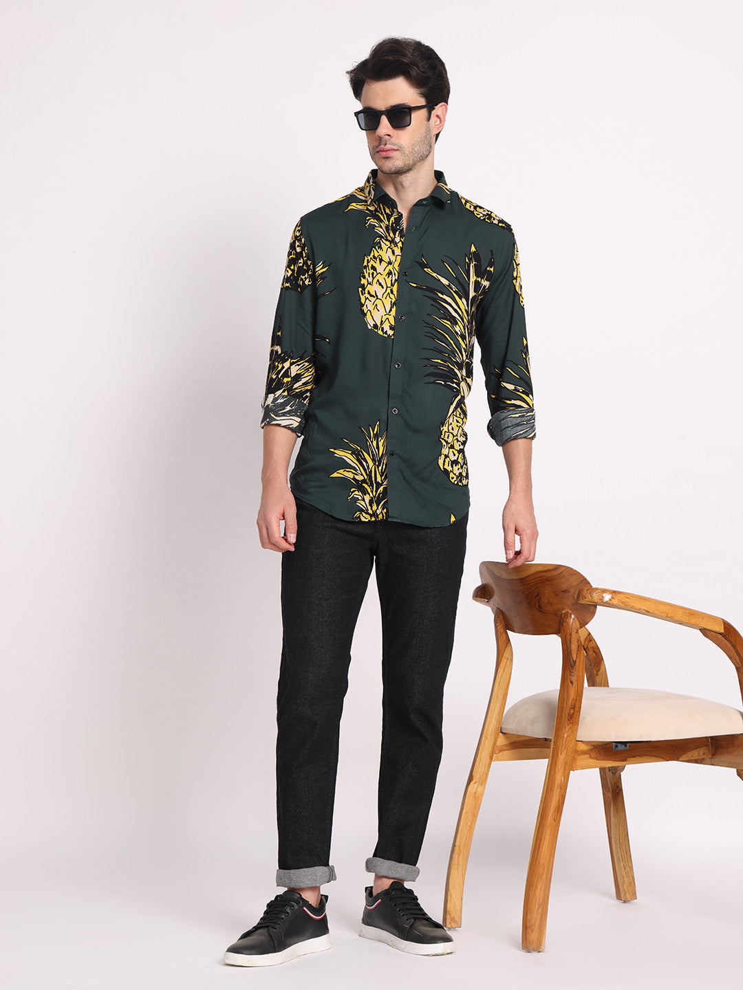 Pineapple Print Summer Shirt for Men