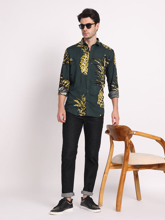 Pineapple Print Summer Shirt for Men