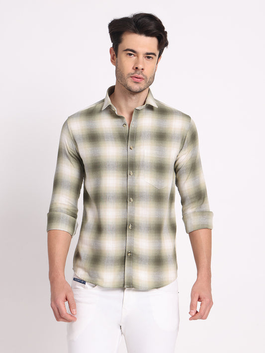 Zerny Men's Checkered Slim Fit Shirt