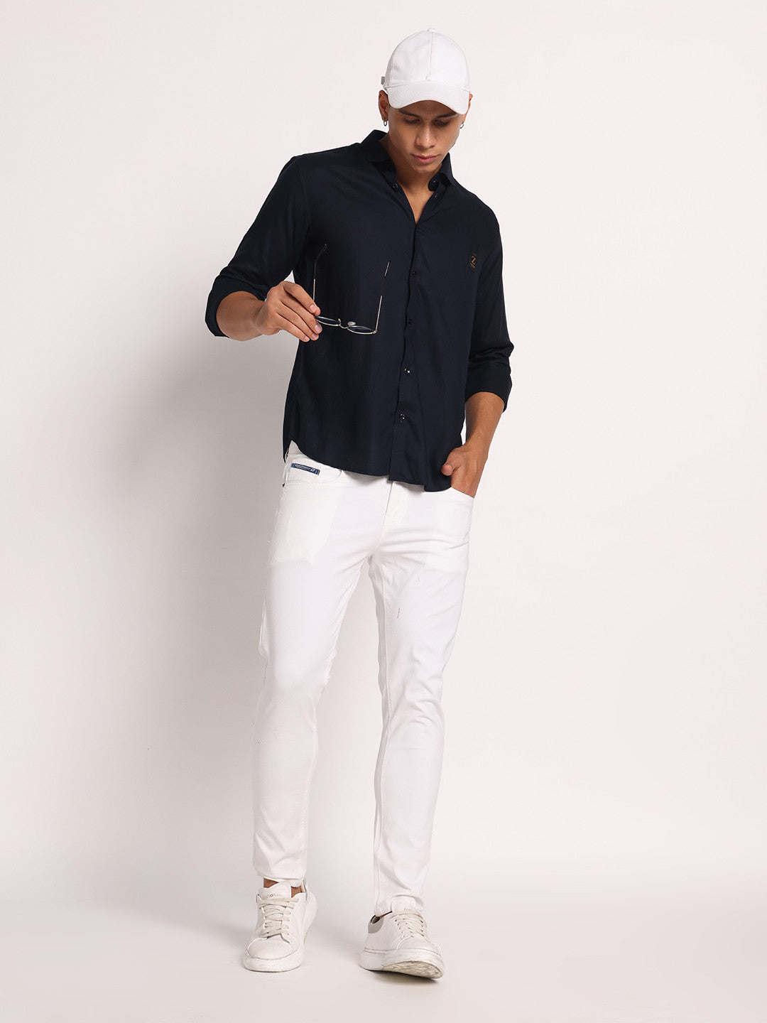 Elegant Navy Blue Shirt
