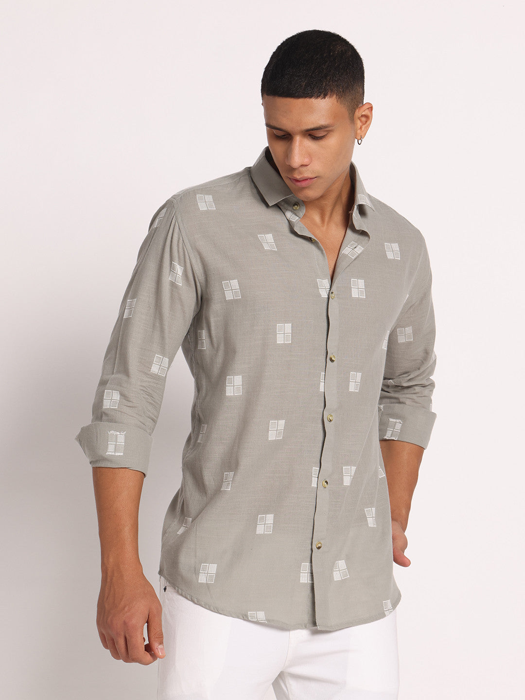 100% Cotton Embroidered Shirt