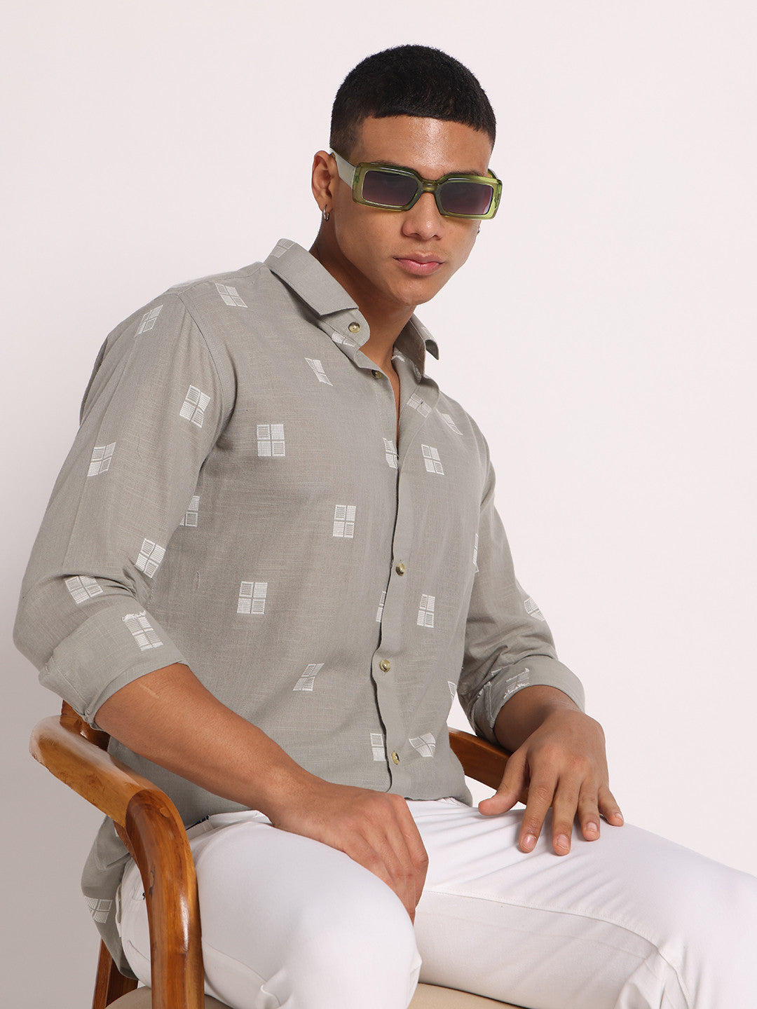 100% Cotton Embroidered Shirt