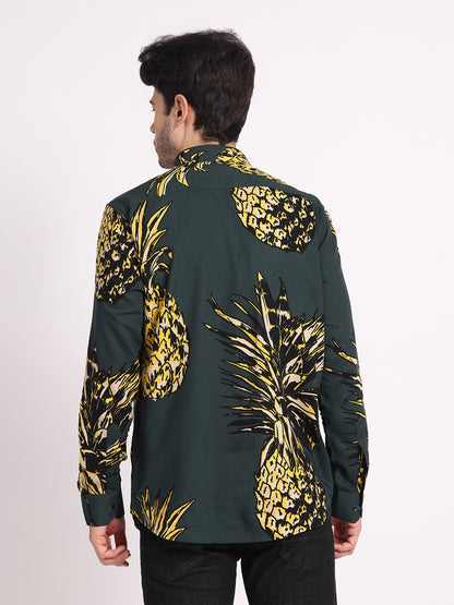 Pineapple Print Summer Shirt for Men