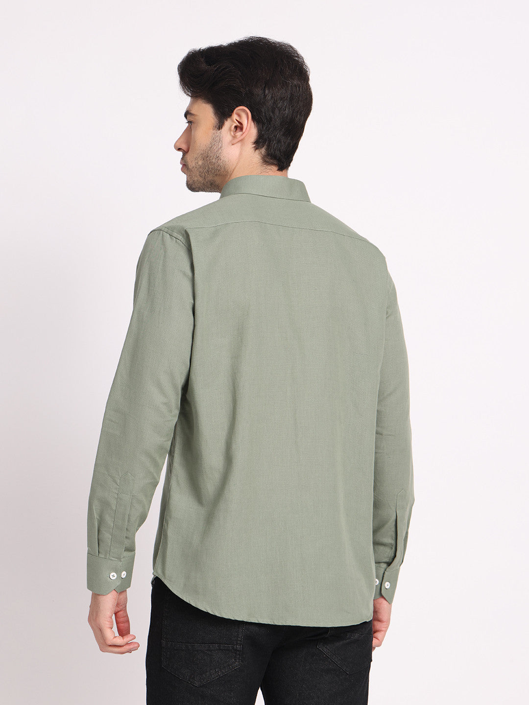 Zerny Solid Green Lux Men’s Shirt