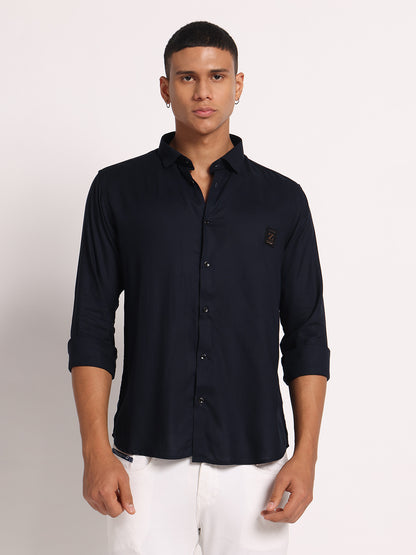 Elegant Navy Blue Shirt