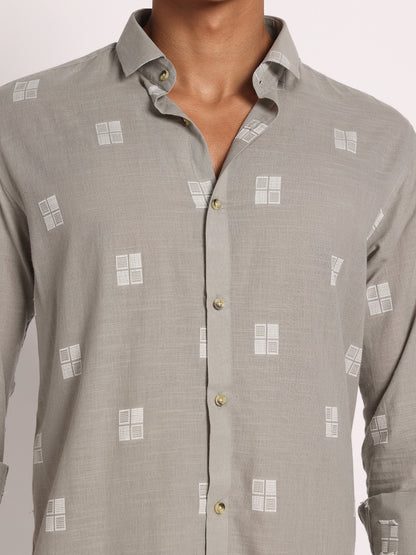 100% Cotton Embroidered Shirt