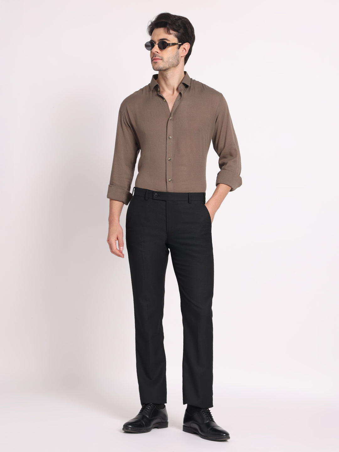 Zerny Premium Crepe Textured Slim Fit Shirt Stylish and Comfortable