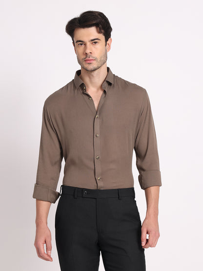 Zerny Premium Crepe Textured Slim Fit Shirt Stylish and Comfortable