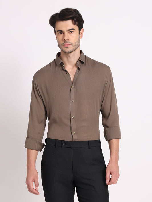 Zerny Premium Crepe Textured Slim Fit Shirt Stylish and Comfortable