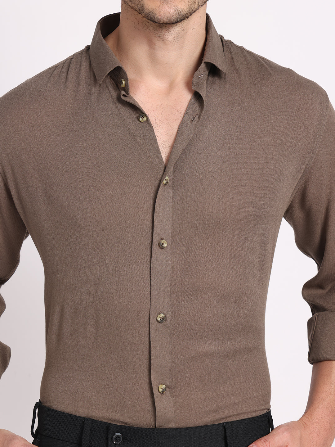 Zerny Premium Crepe Textured Slim Fit Shirt Stylish and Comfortable